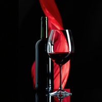 Euroart Glasbild, 50 x cm, Red Wine XII Glas, Rot