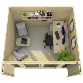 Weka Designhaus 263 2,95 x 2,95 m anthrazit