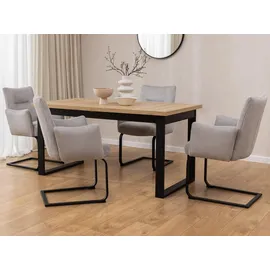 s-style möbel Polsterstuhl Hera Cord grau