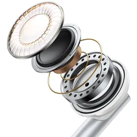 Joyroom Wired Series Halbe In-Ear-Ohrhörer, Metall, verdrahtet, Silberweiß