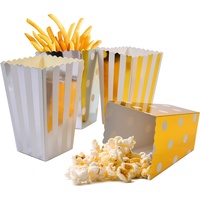 Javouka 20 x Popcorn Tats Papiertüten Popcorn Tats für Party Snacks Candy Popcorn und Geschenk Taschen - Gold + Silber