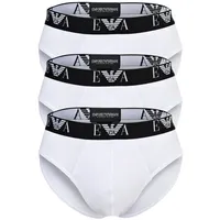Emporio Armani Slip mit elastischem Logo-Bund im 3er-Pack, Weiss,