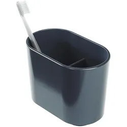 Umbra Zahnputzbecher Step, Zahnbürstenhalter, Make-Up Accessoires Organizer, 3 Fächer, Melamin, Denim Blau, 023836-1191