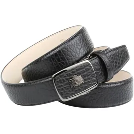 Anthoni Crown Herrengürtel Leder schwarz 85 cm