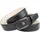 Anthoni Crown Herrengürtel Leder schwarz 85 cm