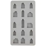 Rayher Silikon Gießform Mini-Häuser 14,5 x 26 x 1,5 cm 15 Formen