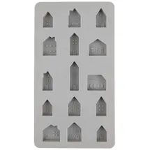 Rayher Silikon Gießform Mini-Häuser 14,5 x 26 x 1,5 cm 15 Formen