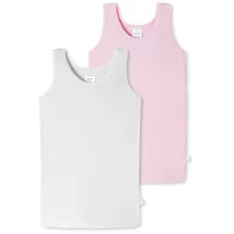 SCHIESSER Unterhemd GIRLS ORIGINAL CLASSICS 2er Pack in weiß/rosa
