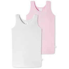 SCHIESSER Unterhemd GIRLS ORIGINAL CLASSICS 2er Pack in weiß/rosa