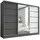A&J MöbelLand Schiebetürenschrank AURELIA 2 200 x 0 x 0 cm Grau/Weiß