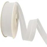 TEXTEX = 30 mm Breites Schrägband. 50% Baumwolle und 50% Polyester. Stück von 10m - (Weiss)