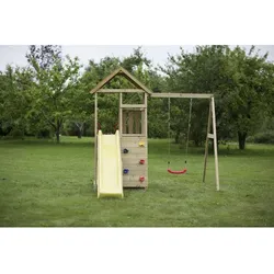 WENDITOYS Kletterspielturm »Pelikan«, BxHxT: 270 x  270 x  280 cm, natur - braun