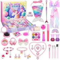 Adventskalender 2025 Kosmetik & Schmuck für Teenager Mädchen, 24 Türchen mit Make-up, Ohrringen, Haarschmuck, Weihnachtsgeschenk ab 3–12 Jahren