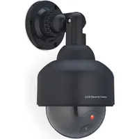 Relaxdays 4 x Kamera Dummy Dome-Form schwarz Schwarz