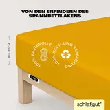 schlafgut Easy Jersey 120 x 200 - 130 x 200 cm yellow deep