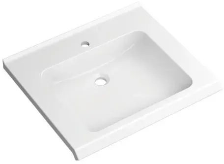 Hewi Mineralguss-Waschtisch 950.13.101 65 x 56 cm, weiß, mit Hahnloch und Überlauf