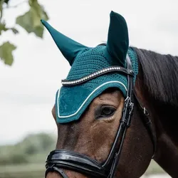 Fliegenhaube Wellington velvet smaragd WARMBLUT