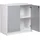 Beliani Zehna Aktenschrank 80 x 40 x 80 cm grau/weiß