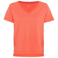 CAMEL ACTIVE Damen V-Neck T-Shirt aus Organic Cotton Melone,