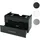Mendler Waschbeckenunterschrank 90 cm 54 x 89 x 46 cm Schwarz