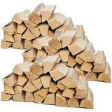 Flameup Brennholz Buche, Kaminholz mit Rinde, Buchenholz, Feuerholz für Ofen, Kamin, Kaminofen, Feuerschale, Grill, Holzscheite 25 cm, getrocknet, Menge:90 kg