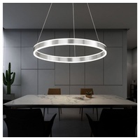 WOFI LED-Pendelleuchte LENA, Weiß - Aluminium - Kunststoff - 1-flammig - 60 x 150 cm - dimmbar