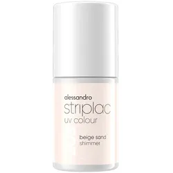 Alessandro Striplac UV Colour UV-Nagellack Beige Sand Shimmer 6.5 ml Weiss 