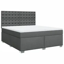 vidaXL Boxspringbett 180 x 200 cm Dunkelgrau