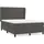 vidaXL Boxspringbett 140 x 200 cm Dunkelgrau