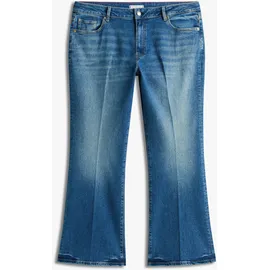 Tommy Hilfiger Curve "CRV DNM GLOW BOOTCUT RW", Damen, Gr. 52, N-Gr, blau (glow), Denim/Jeans, Obermaterial: 98% Baumwolle, 2% Elasthan, leichte Abriebeffekte, unifarben, Jeans, in großen Größen