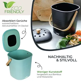 HMF Biomülleimer 6 l Grün