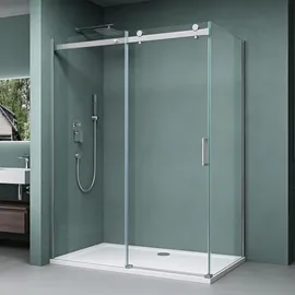 mai & mai Eckdusche mit Schiebetür rechts 110 x 90 cm R-17 Transparent ESG