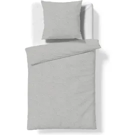 FLEURESSE Jersey Floral Grau 135 x 200 cm + 80 x 80 cm