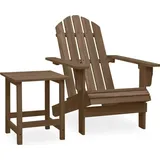 SYFAXTM Adirondack-Gartenstuhl mit Tisch Massivholz Tanne Braun - Braun