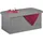 Relaxdays Truhenbank Gepolstert Grau 38 x 76,5 x 38,5 cm