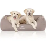 Knuffelwuff Hundebett Leon XXL 120 x 85 cm beige/grau