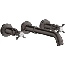 Hansgrohe Montreux 3-Loch Waschtischarmatur Brushed Black Chrome