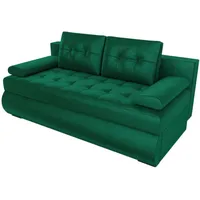 BROMARKT Schlafsofa Gandia - Sofa mit Schlaffunktion und Bettkasten, Bettsofa, Couchgarnitur, Couch, Sofagarnitur, Bett (h85 x t99 x b200 cm, Kronos 19 Grün)