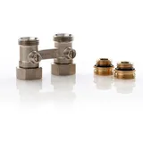 Simplex Hahnblock D1/50 Standard, Durchgangsform, für Heizkörper 1⁄2 Zoll IG