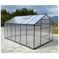 Gegaden Aluminium Gewächshaus Für Den Garten  Mit 8 Cm Dickeres Fundament  228361210  Vielseitig Nutzbar Als Treibhaus, Gartenhaus,aufzucht Tomatenhaus,frühbeet Und Pflanzenhaus, Grau
