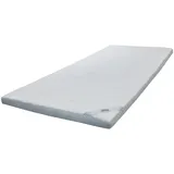 Mlily Ebitop Gesteppte Matratzen Topper mit Viscoschaum – Atmungsaktiv & druckentlastend – 7-Zonen-Perforation – Öko-Tex & CertiPur – 180x200x7 cm (H2+, bis 100 kg) – Weiß