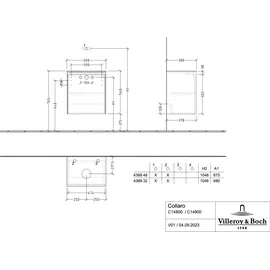 Villeroy & Boch Collaro Schrank mit Konsolenplatte, C14900RH,