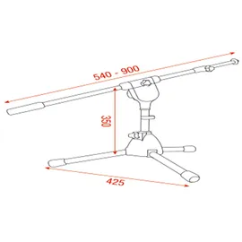 Showgear Mammoth Microphone Stand - Low 350 mm