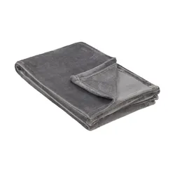 SCHÖNER WOHNEN Wohnplaid  Smooth , grau , Synthetik , Maße (cm): B: 140