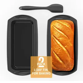Ankway Rechteckige Brotbackform Set mit 2 Silikonformen 28 x 14,3 x 6,3 cm