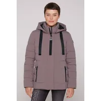 SOCCX Damen Puffer-Jacke mit Rippbündchen im Ärmel