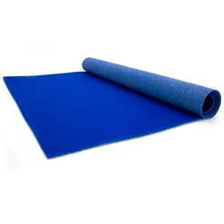 Läufer "PODIUM", blau, B:200cm H:2,6mm L:600cm, Polypropylen (PP), PRIMAFLOR-IDEEN IN TEXTIL, Teppiche, Breite 200 cm, Nadelfilz, Uni-Farben, ideal für Veranstaltungen