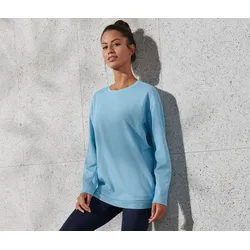 Tchibo - Oversized Fitness-Longsleeve - Damen - Gr. M - hellblau