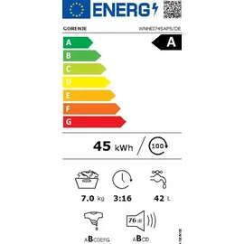 Gorenje WNHEI74SAPS Waschmaschine (7 kg, 1400 U/min)