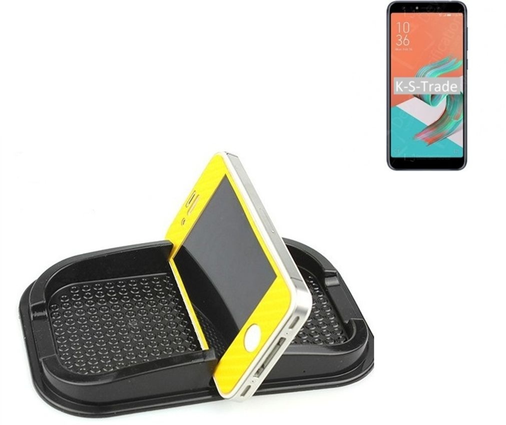 K-S-Trade Auto Anti Rutsch Matte Smartphone-Halter kompatibel mit Asus ZenFone 5Q Haft Pad Armaturenbrett Handy-Halterung Silikon
